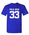 Polk High 33 — Royal Blue T-Shirt — front
