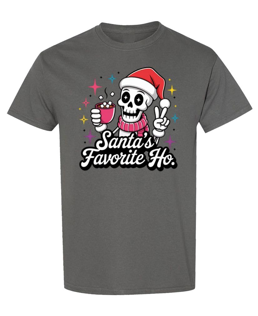 Santa's Favorite Ho — Charcoal T-Shirt — front