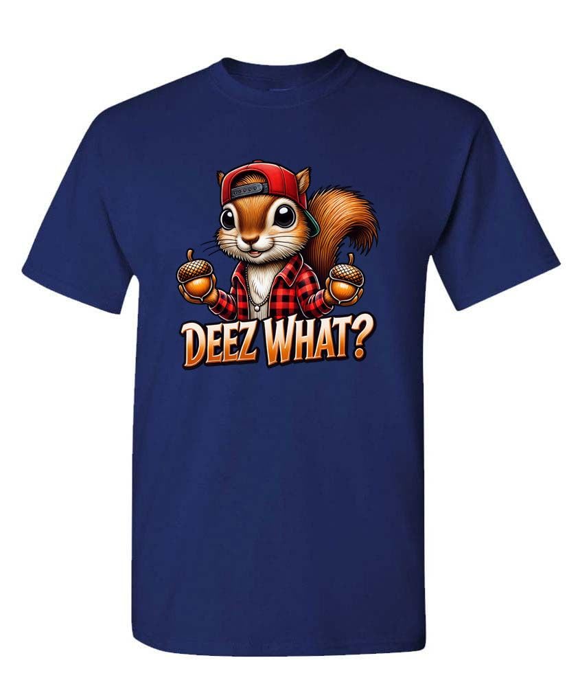 Deez What Squirrel — Navy T-Shirt — front