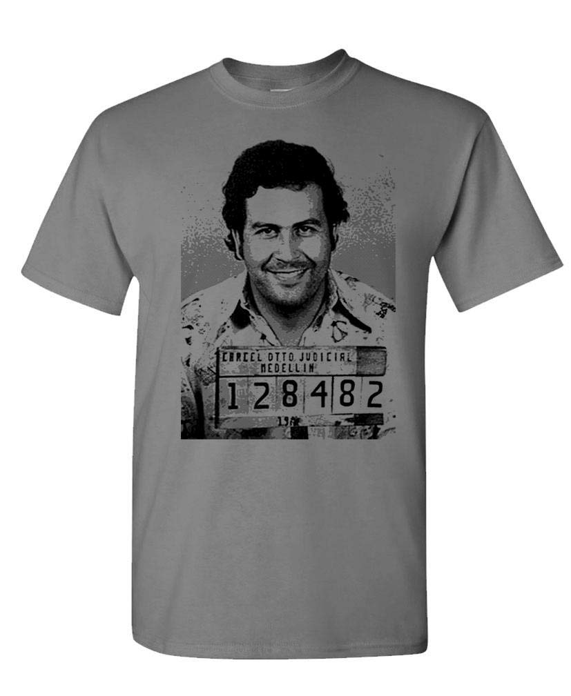 Pablo Escobar Portrait — Charcoal T-Shirt — front