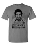 Pablo Escobar Portrait — Charcoal T-Shirt — front