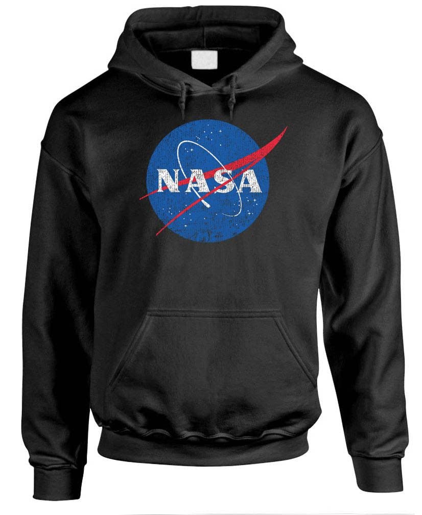 NASA Blue Space Emblem — Black Hoodie — front