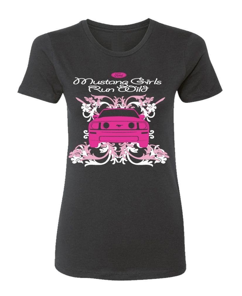 Mustang Girls Run Wild — Charcoal Women's T-Shirt — front