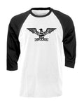 Roman Eagle — Black SLEEVES Baseball Raglan Shirt — front