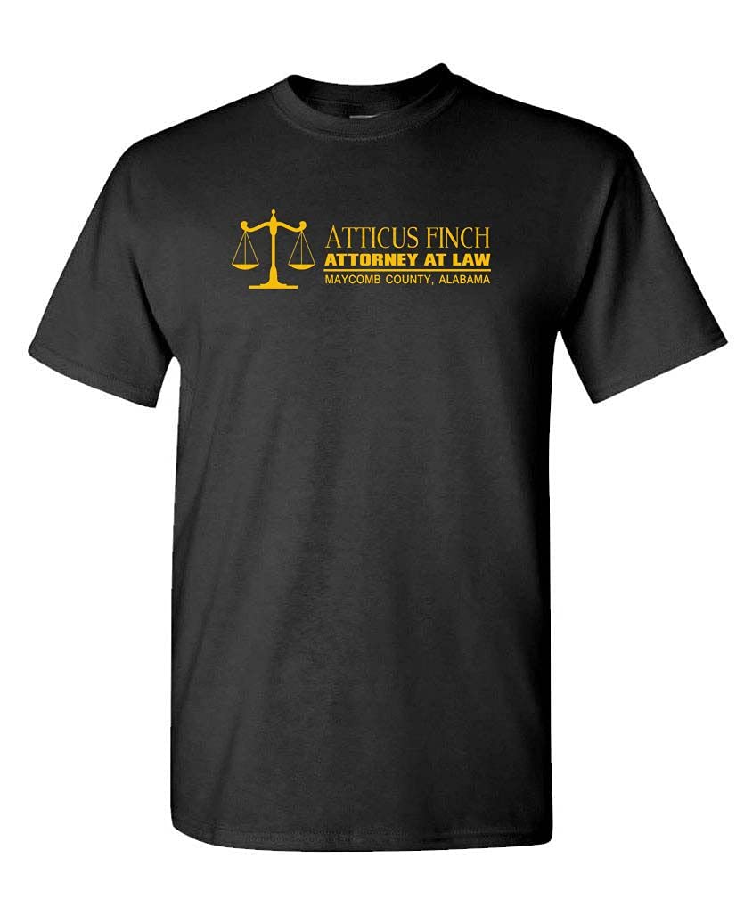 Atticus Finch Attorney at Law — Black T-Shirt — front