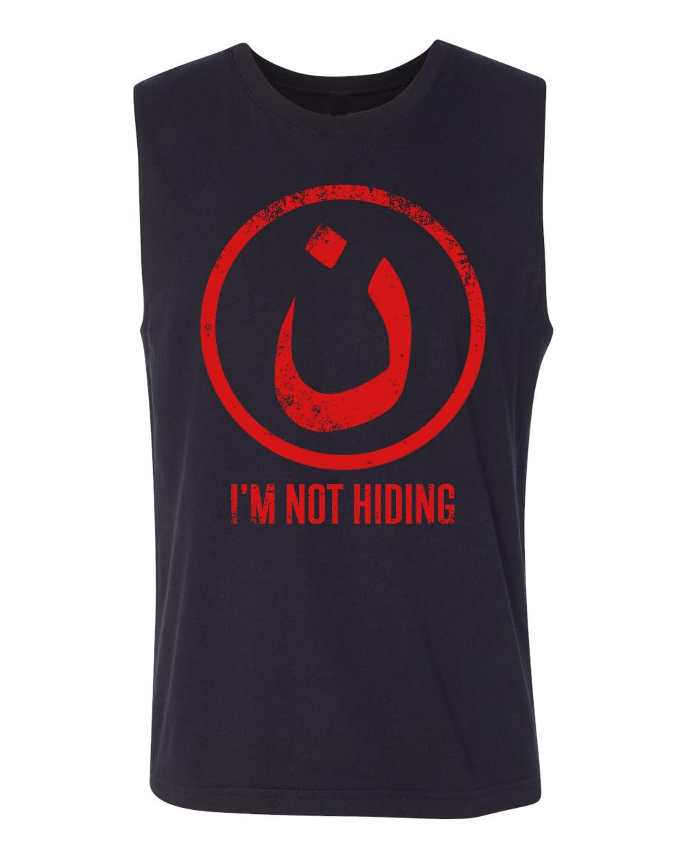 Nazarene I'm Not Hiding — Black Sleeveless Shirt — front