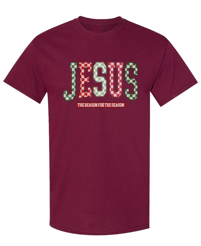 Jesus Is the Reason for the Season — Maroon T-Shirt — front