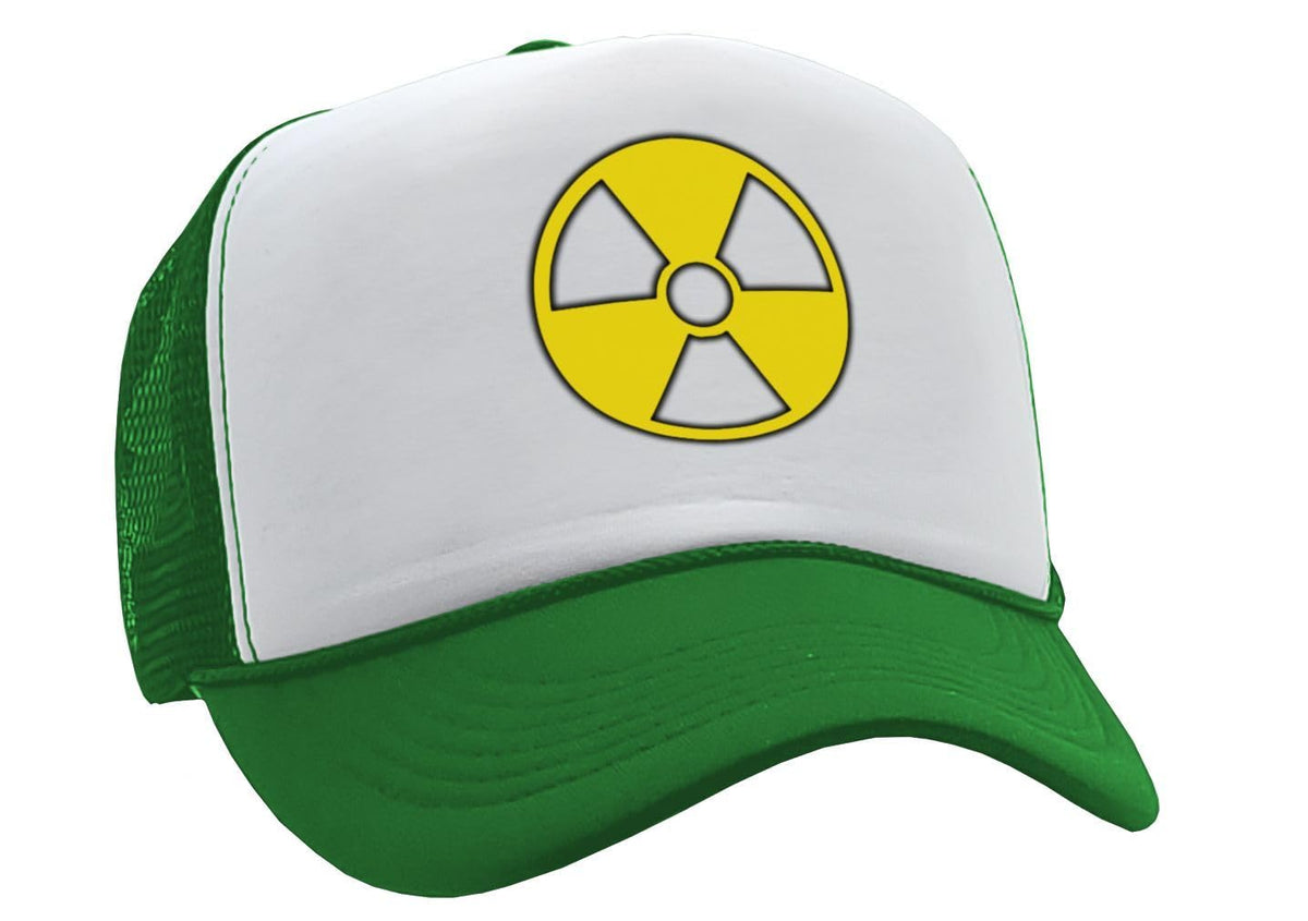 Radioactive Symbol — Green Trucker Hat — front