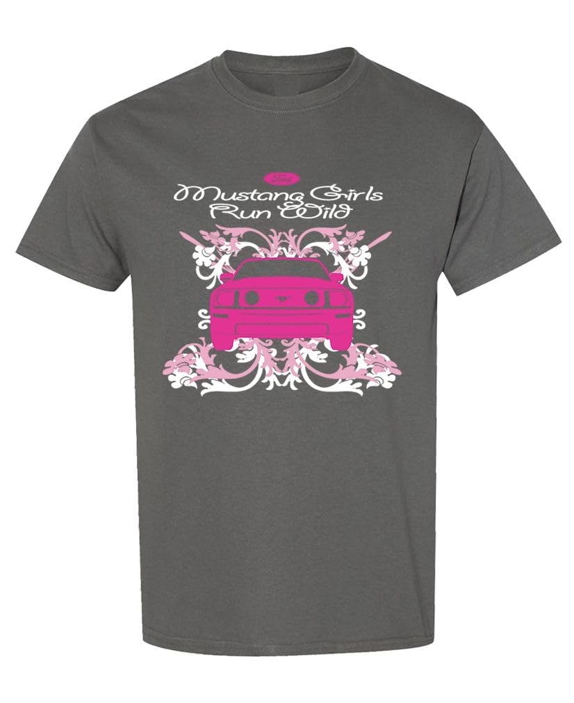 Mustang Girls Run Wild — Charcoal T-Shirt — front