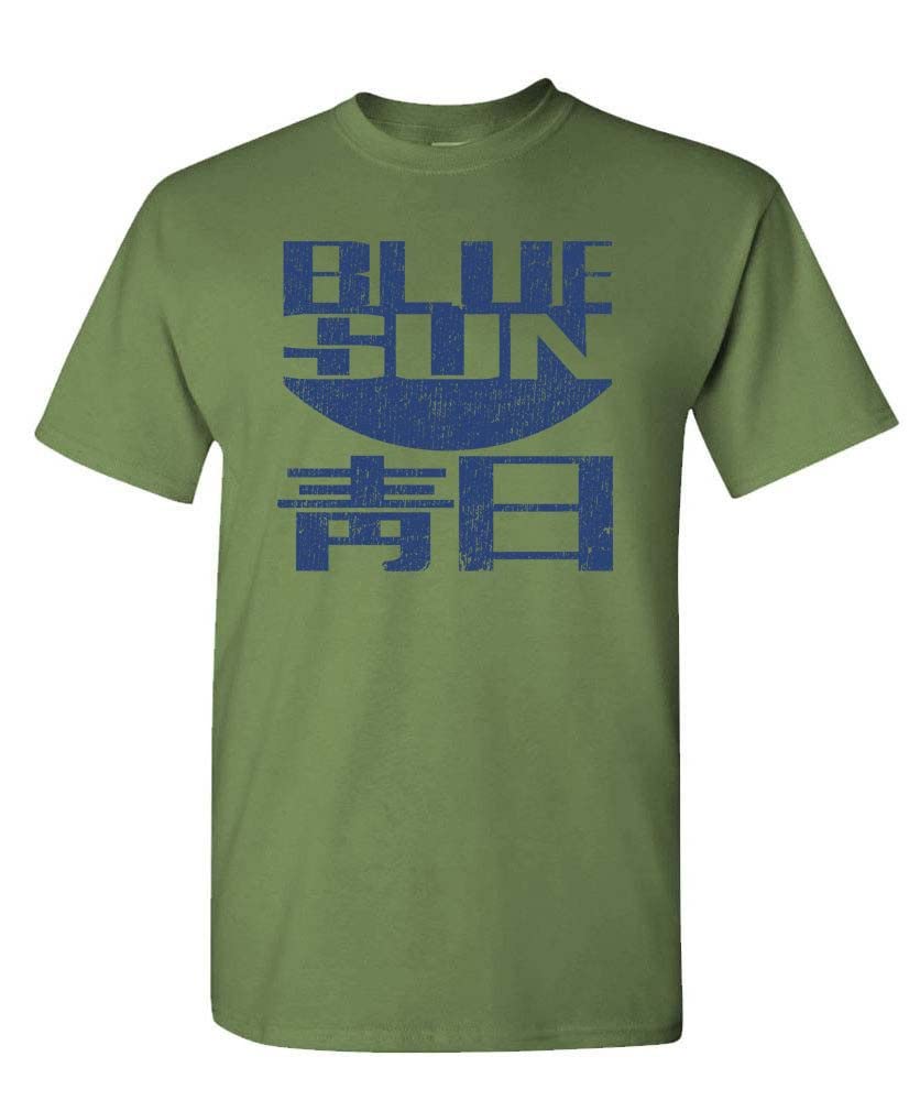 Blue Sun — Military Green T-Shirt — front