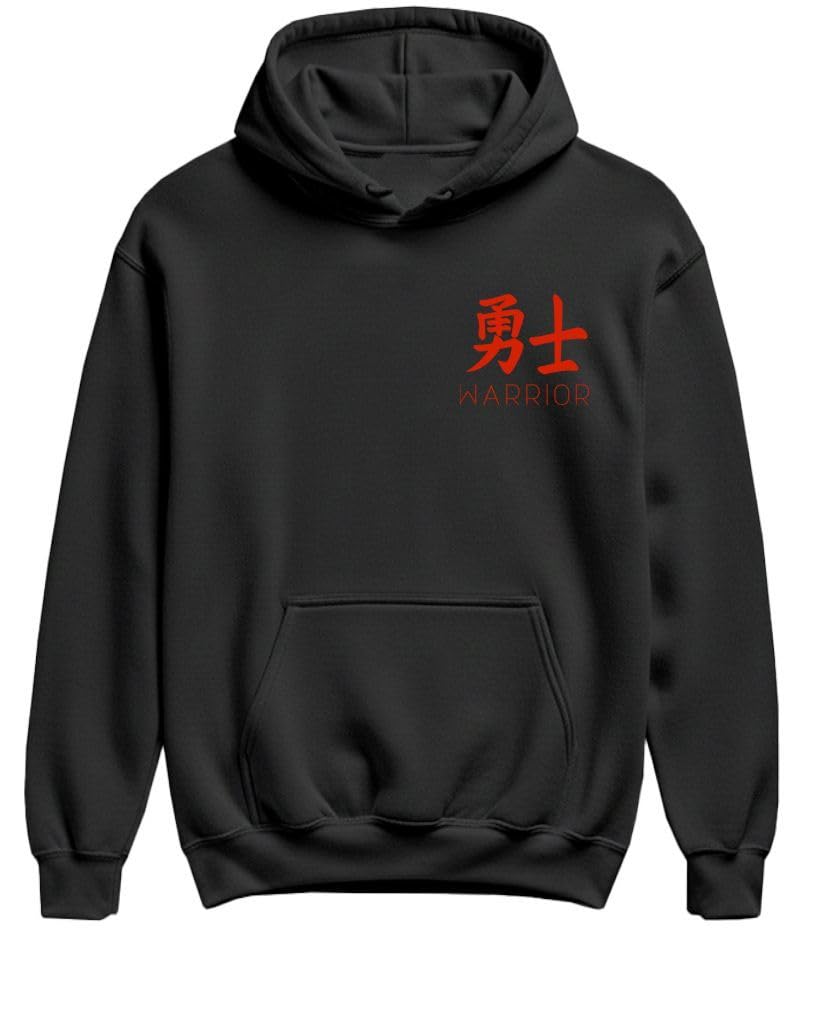 Way of the Warrior Kanji — Black Hoodie — front