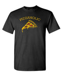 Pizzaholic — Black T-Shirt — front