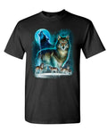 Wolf Moon — Black T-Shirt — front
