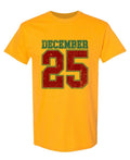 December 25 Red Jersey — Gold T-Shirt — front