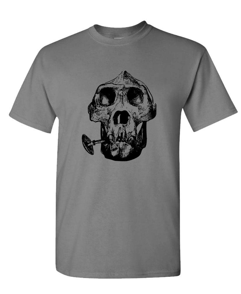 Stoned Ape Skull — Charcoal T-Shirt — front