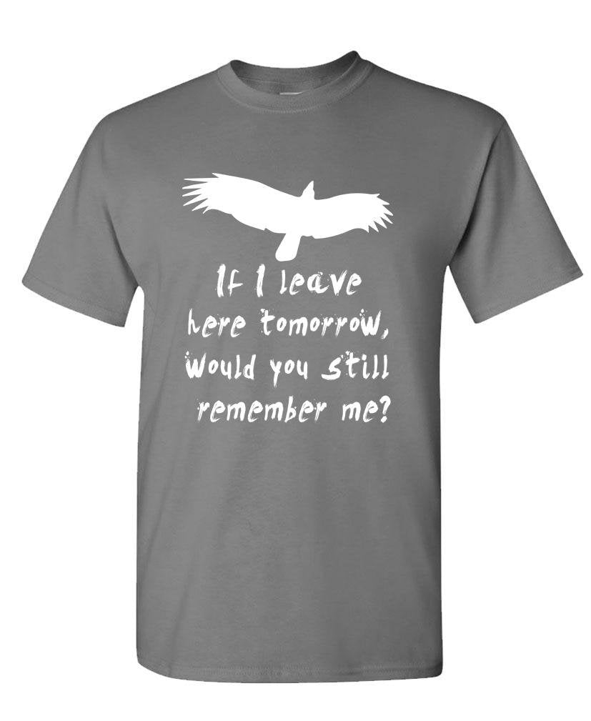 If I Leave Here Tomorrow Bird — Charcoal T-Shirt — front