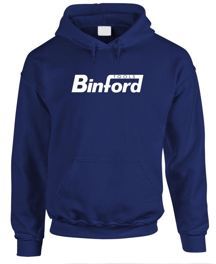 Binford Tools — Navy Hoodie — front