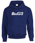 Binford Tools — Navy Hoodie — front