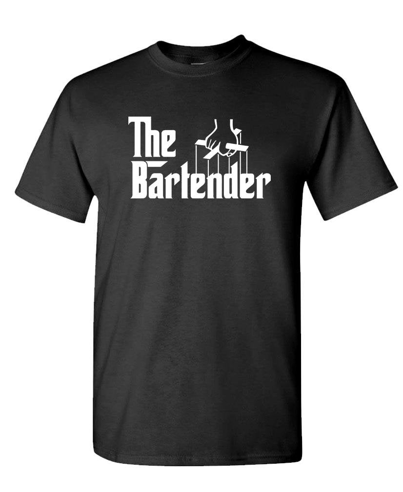The Bartender — Black T-Shirt — front
