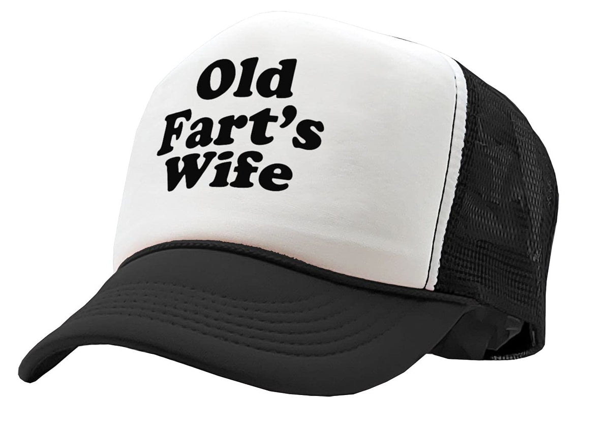 Old Fart's Wife — Black Trucker Hat — product angle 1