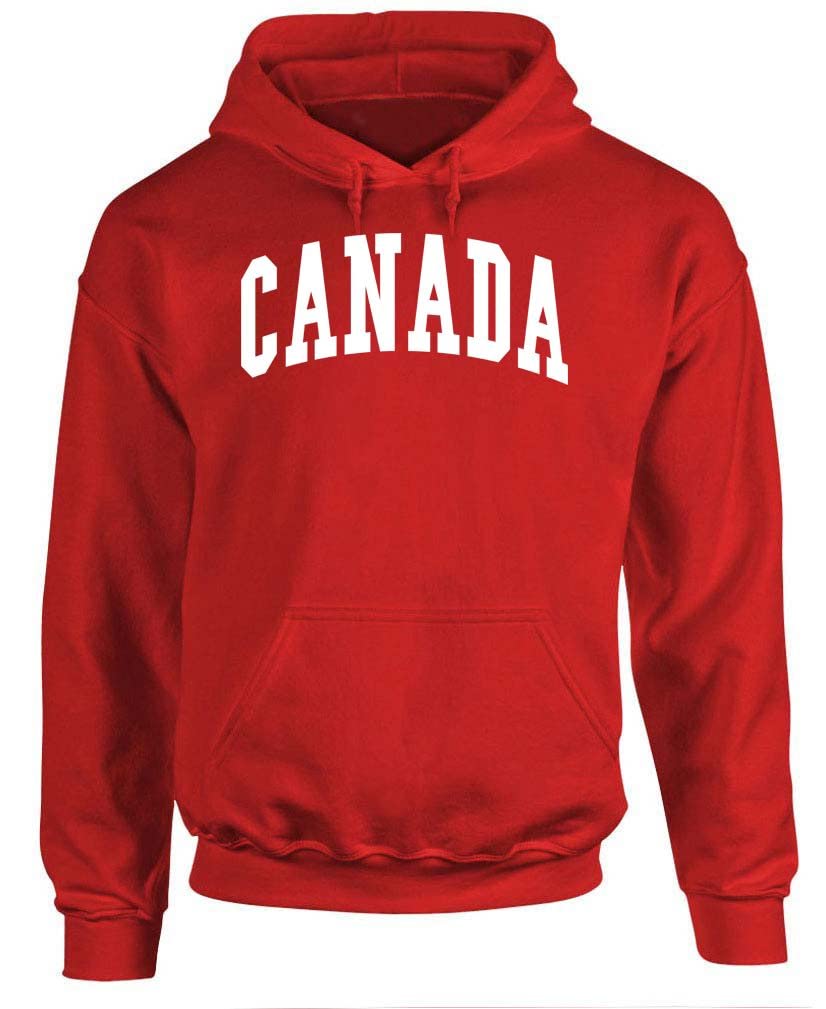 Canada Collegiate Lettering — Red Hoodie — front