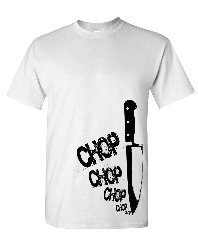 Chop Chop Chef Knife — White T-Shirt — front