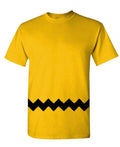 Black Zigzag Stripe — Gold T-Shirt — front