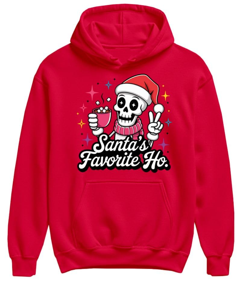 Santa's Favorite Ho — Red Hoodie — front