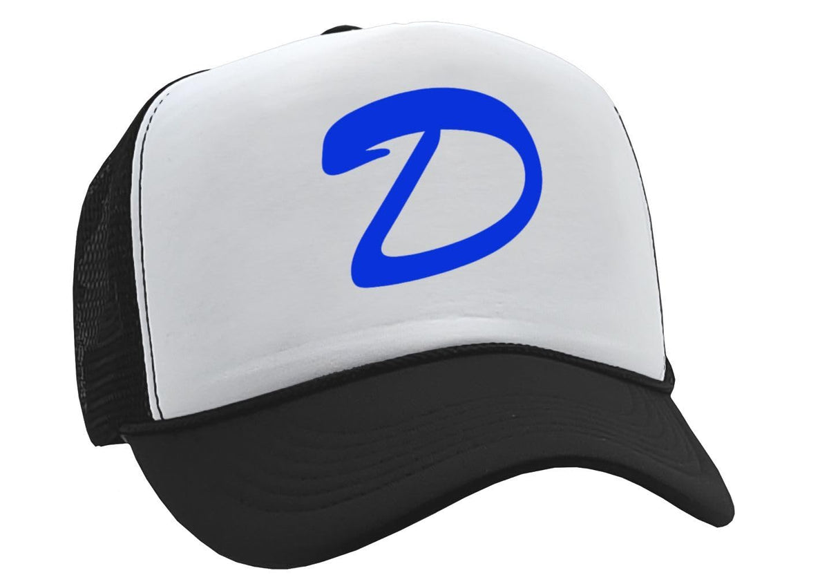 Blue D — Black Trucker Hat — front
