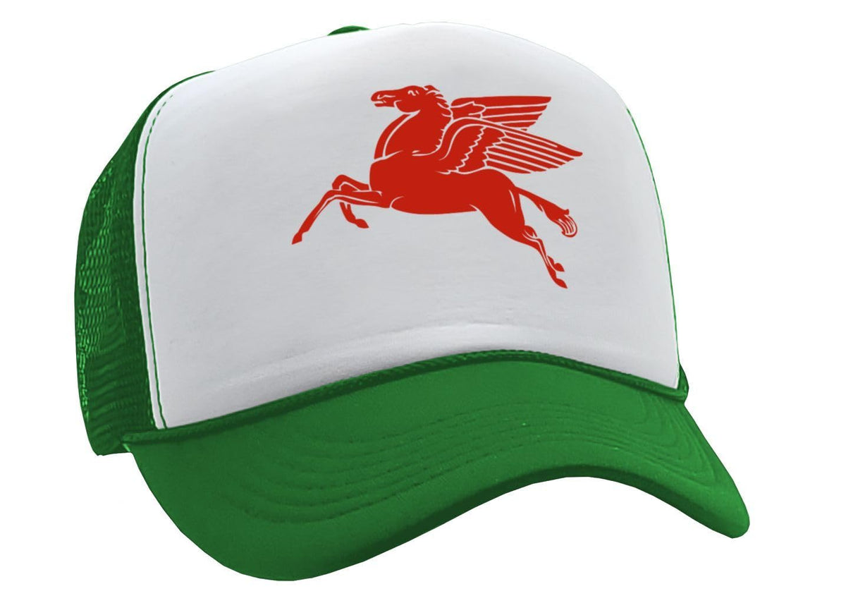 Red Pegasus — Green Trucker Hat — front