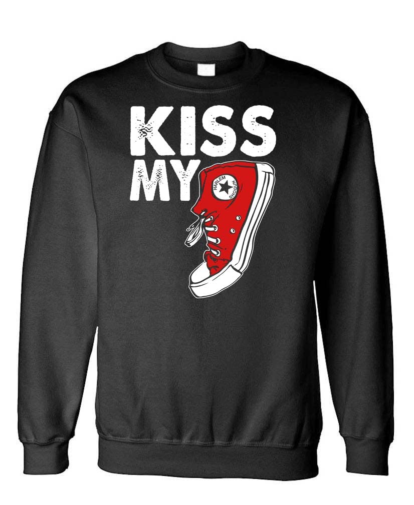 Kiss My Sneaker — Black Sweatshirt — front