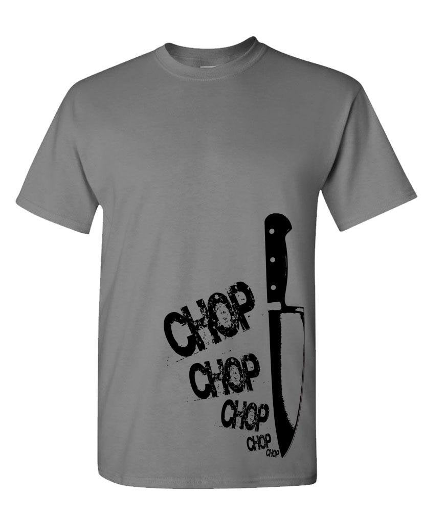 Chop Chop Chef Knife — Charcoal T-Shirt — front