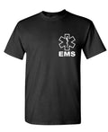 EMS Star of Life — Black T-Shirt — front