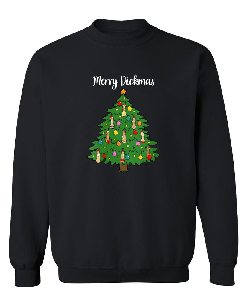 Merry Dickmas — Black Sweatshirt — rear