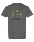 Merry Christmas Trees — Charcoal T-Shirt — rear