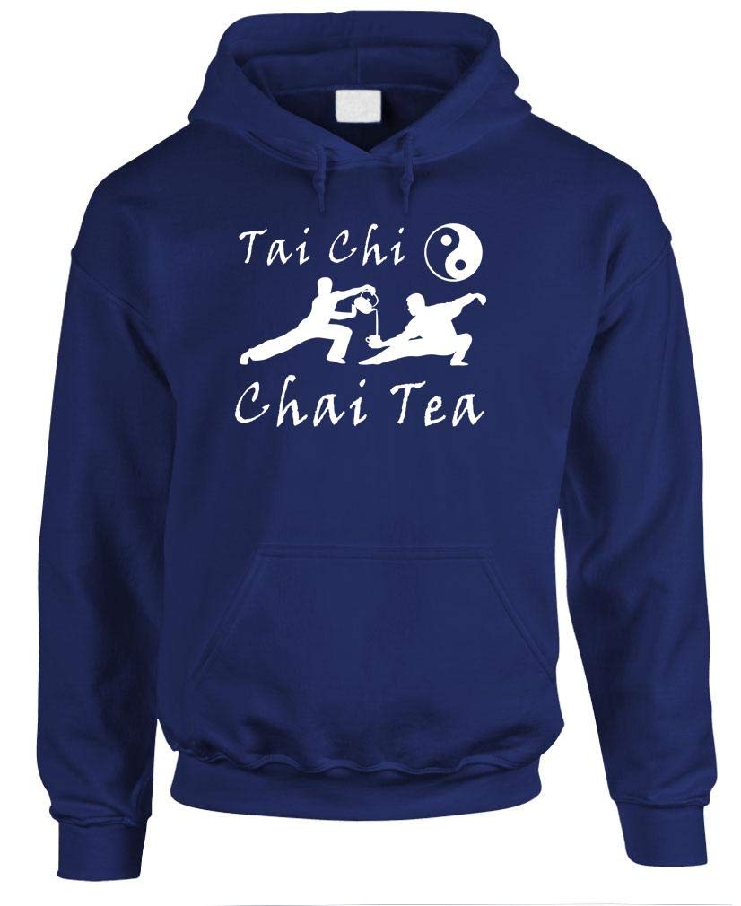 Tai Chi Chai Tea — Navy Hoodie — front