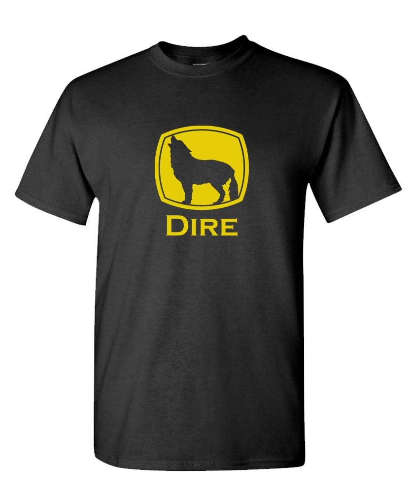 Dire Wolf Emblem — Black T-Shirt — front