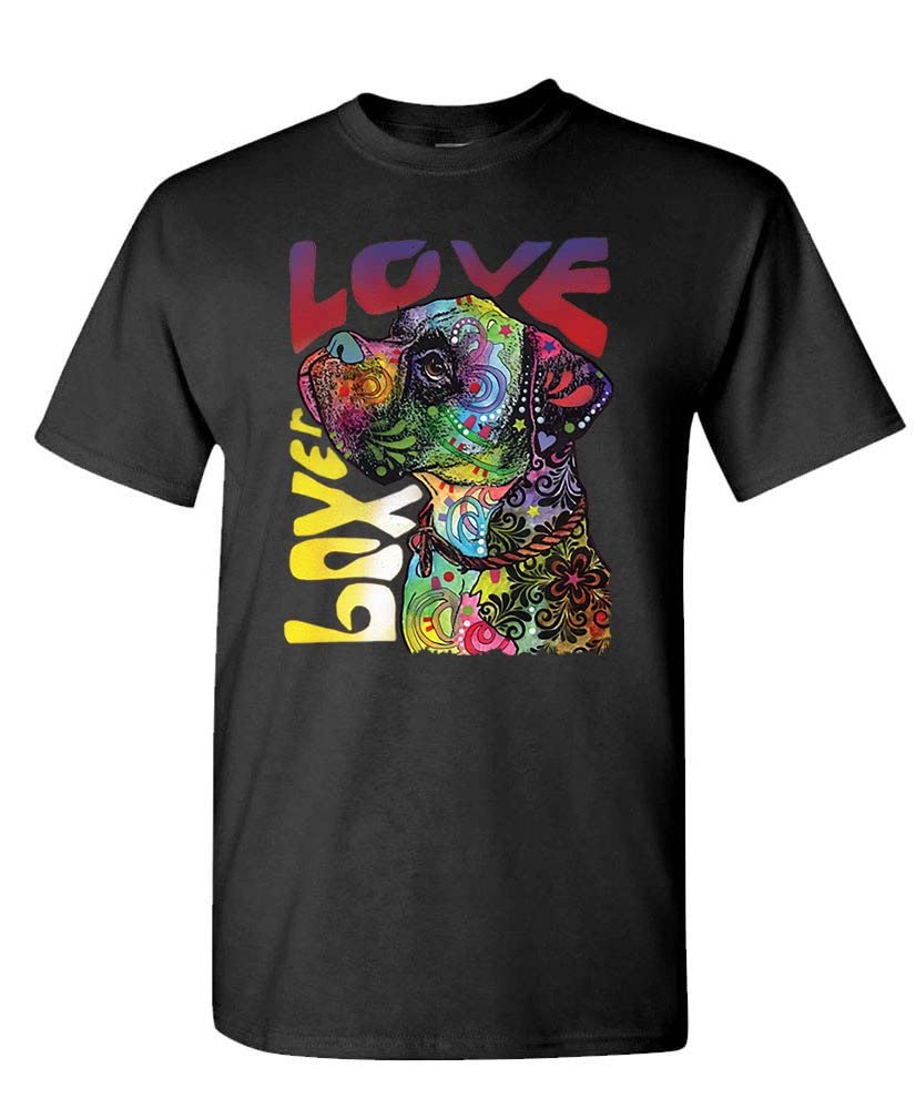 Boxer Love — Black T-Shirt — front