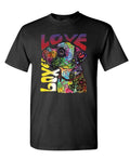 Boxer Love — Black T-Shirt — front