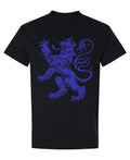 Scottish Lion Rampant — Black T-Shirt — front