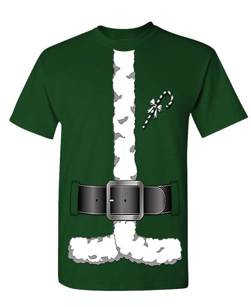 Santa Claus Suit Costume — Forest Green T-Shirt — front