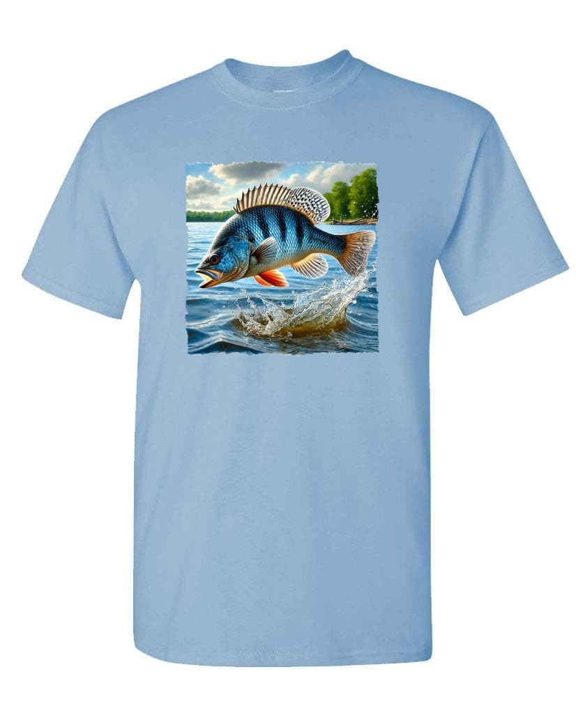 Bluegill Fish — Light Blue T-Shirt — front