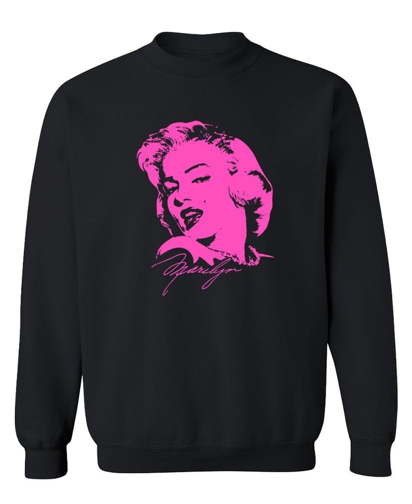 Pink Hollywood Portrait — Black Sweatshirt — front