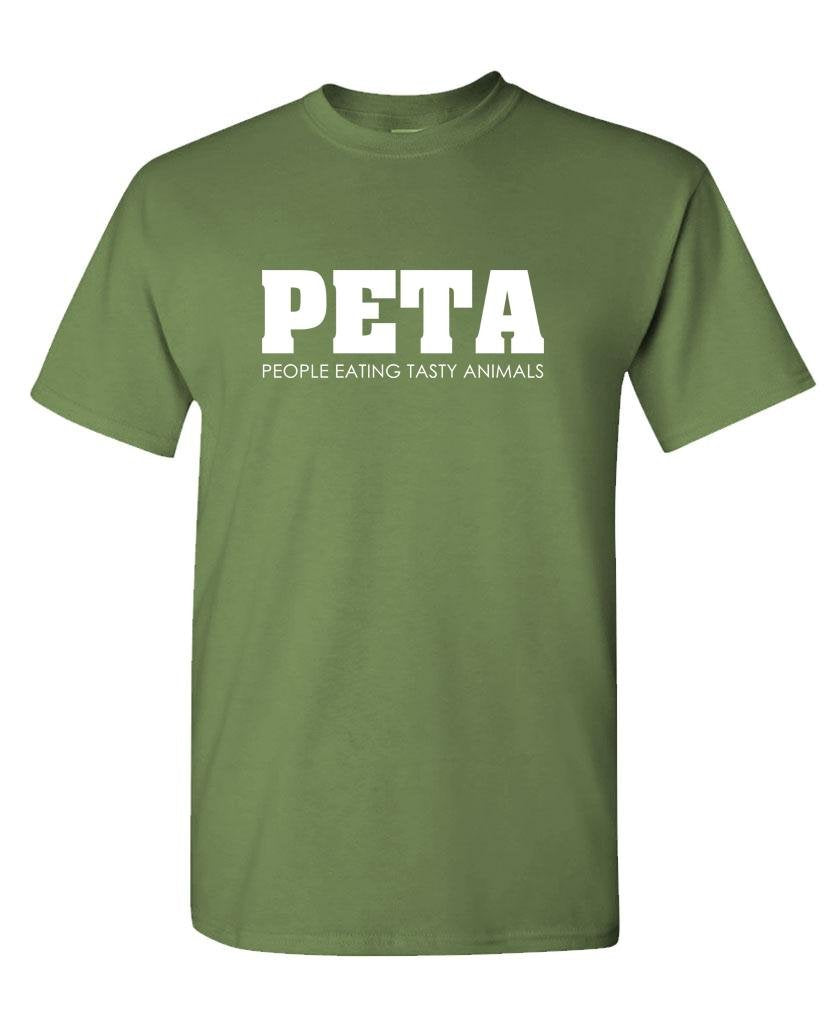 People Eating Tasty Animals — Military Green T-Shirt — front