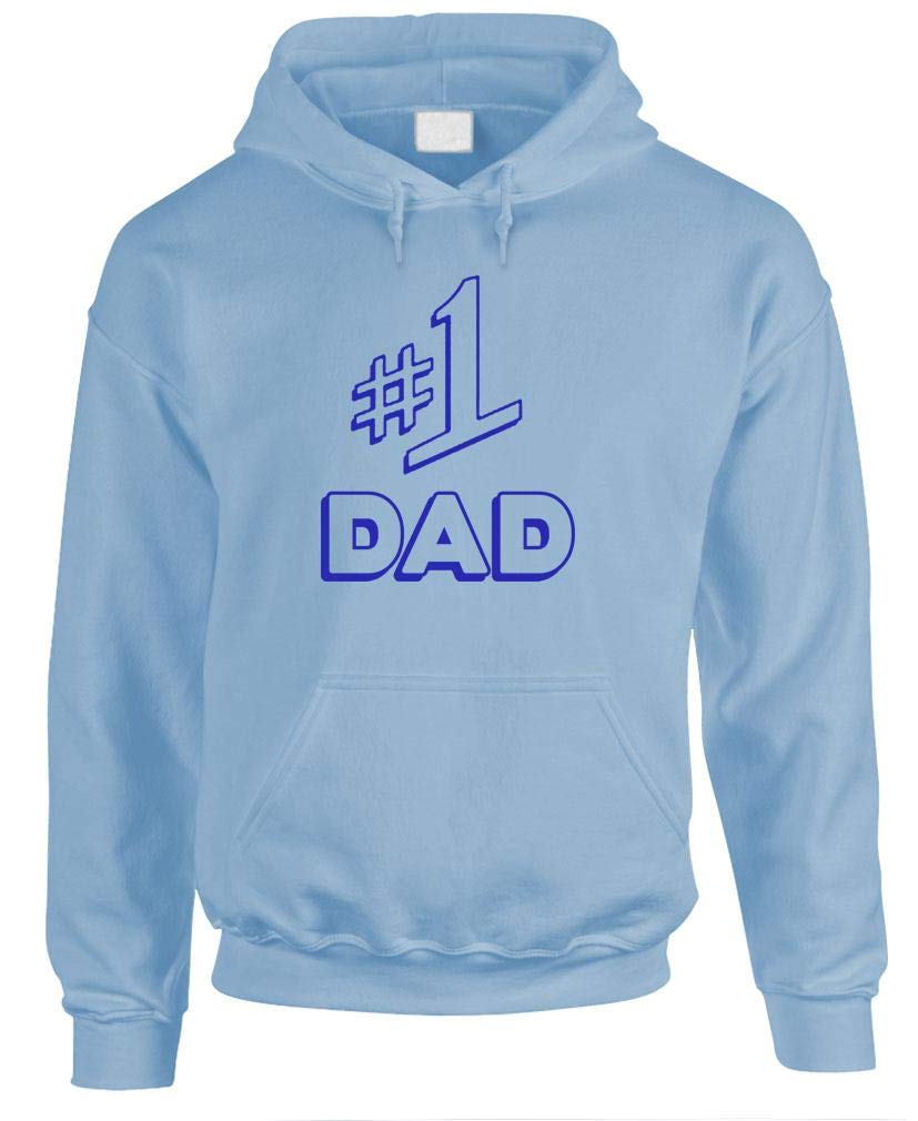 Number One Dad — Light Blue Hoodie — front