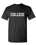 College Block Letters — Black T-Shirt — front