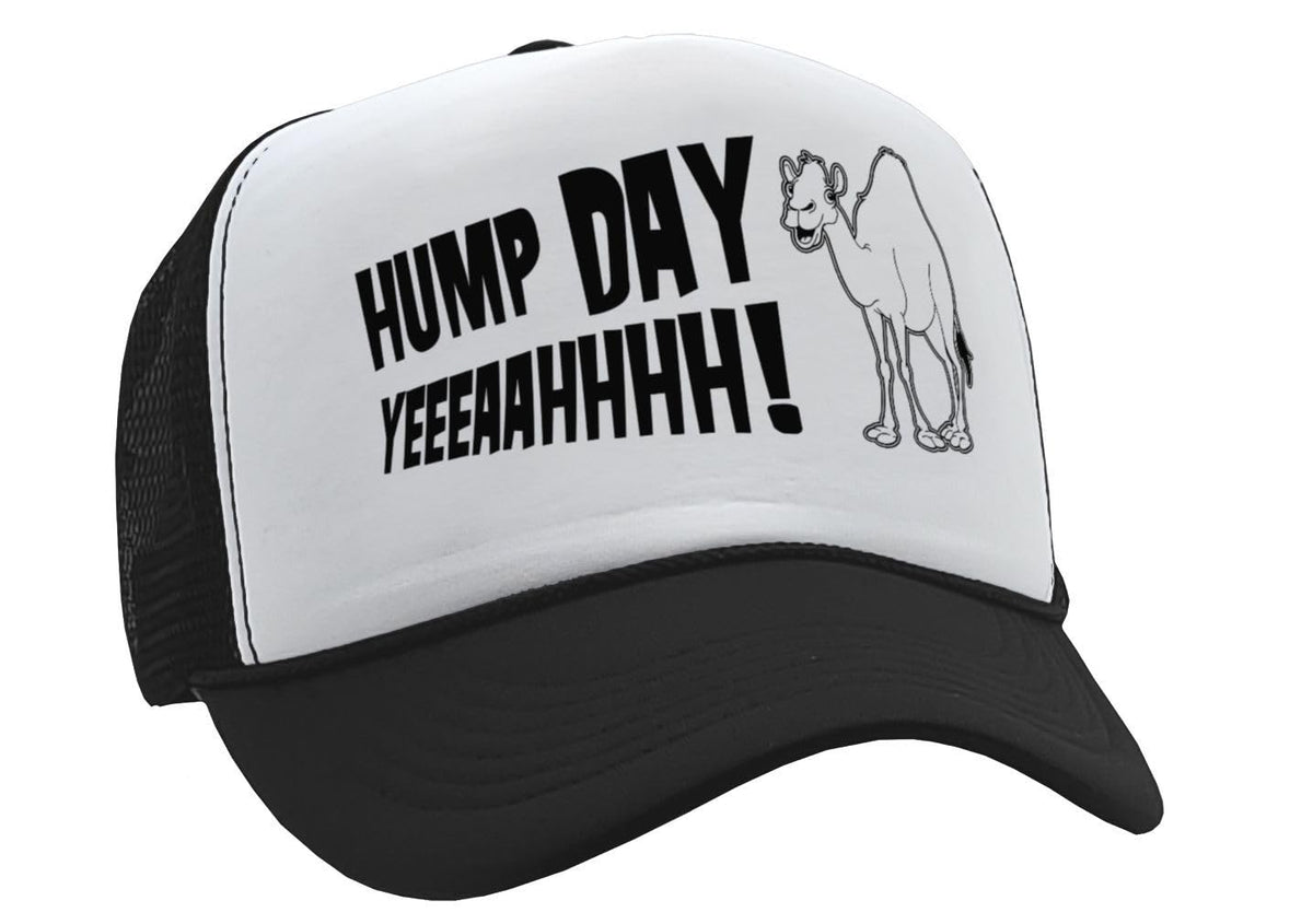 Hump Day Yeahhhh — Black Trucker Hat — front