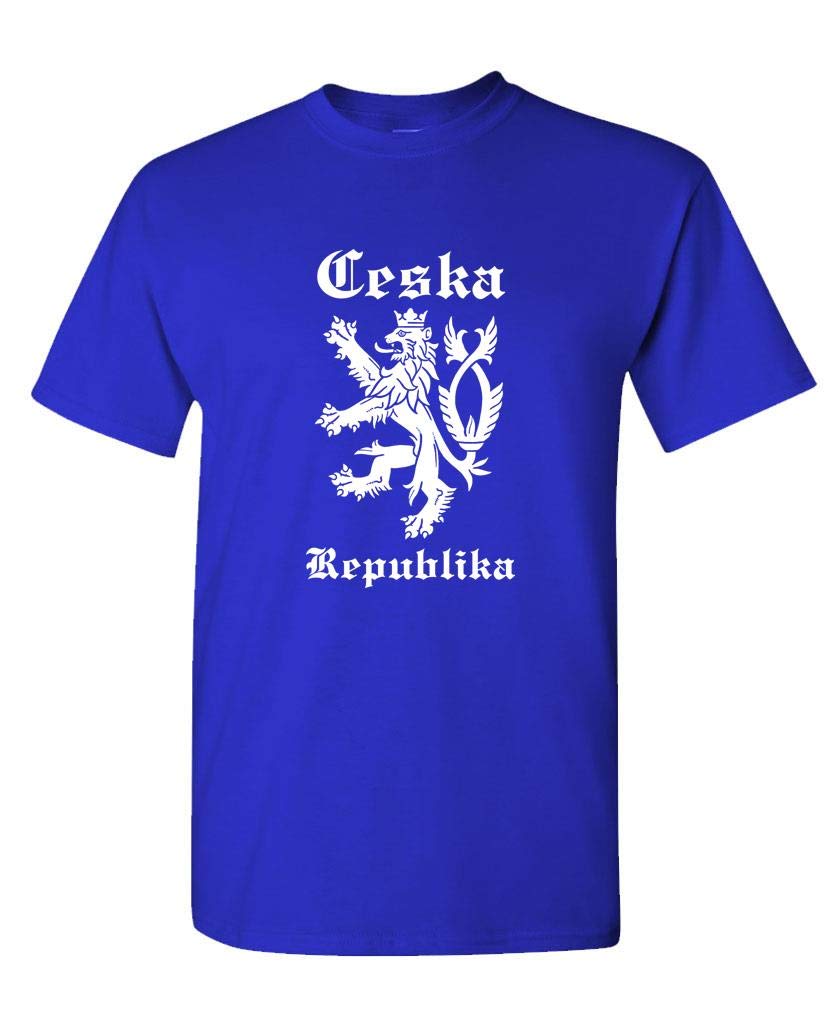 Ceska Republika Lion — Royal Blue T-Shirt — front