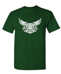 Celtic Owl — Forest Green T-Shirt — front