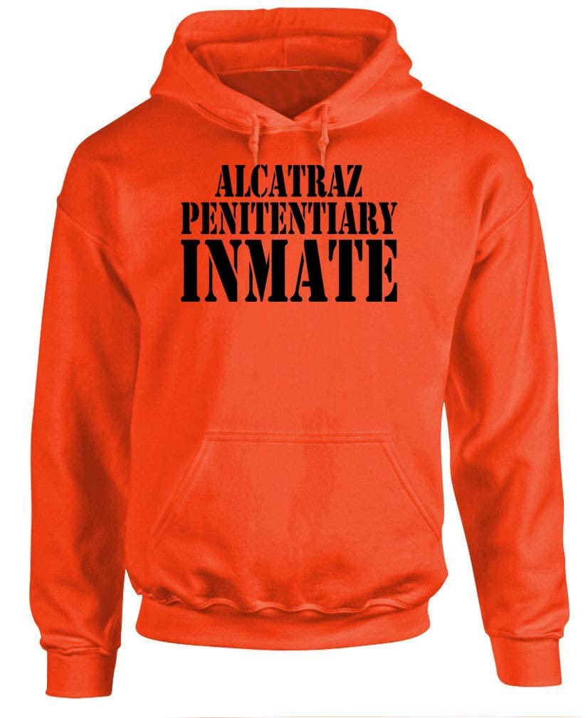 Alcatraz Penitentiary Inmate — Orange Hoodie — front